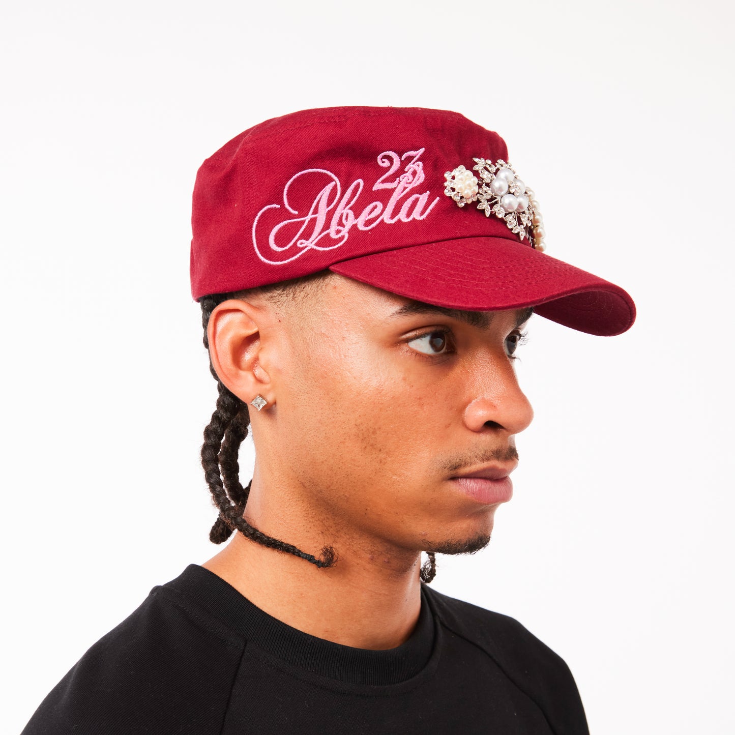 EMBELLISHMENT SIGNATURE CAP - BURGUNDY