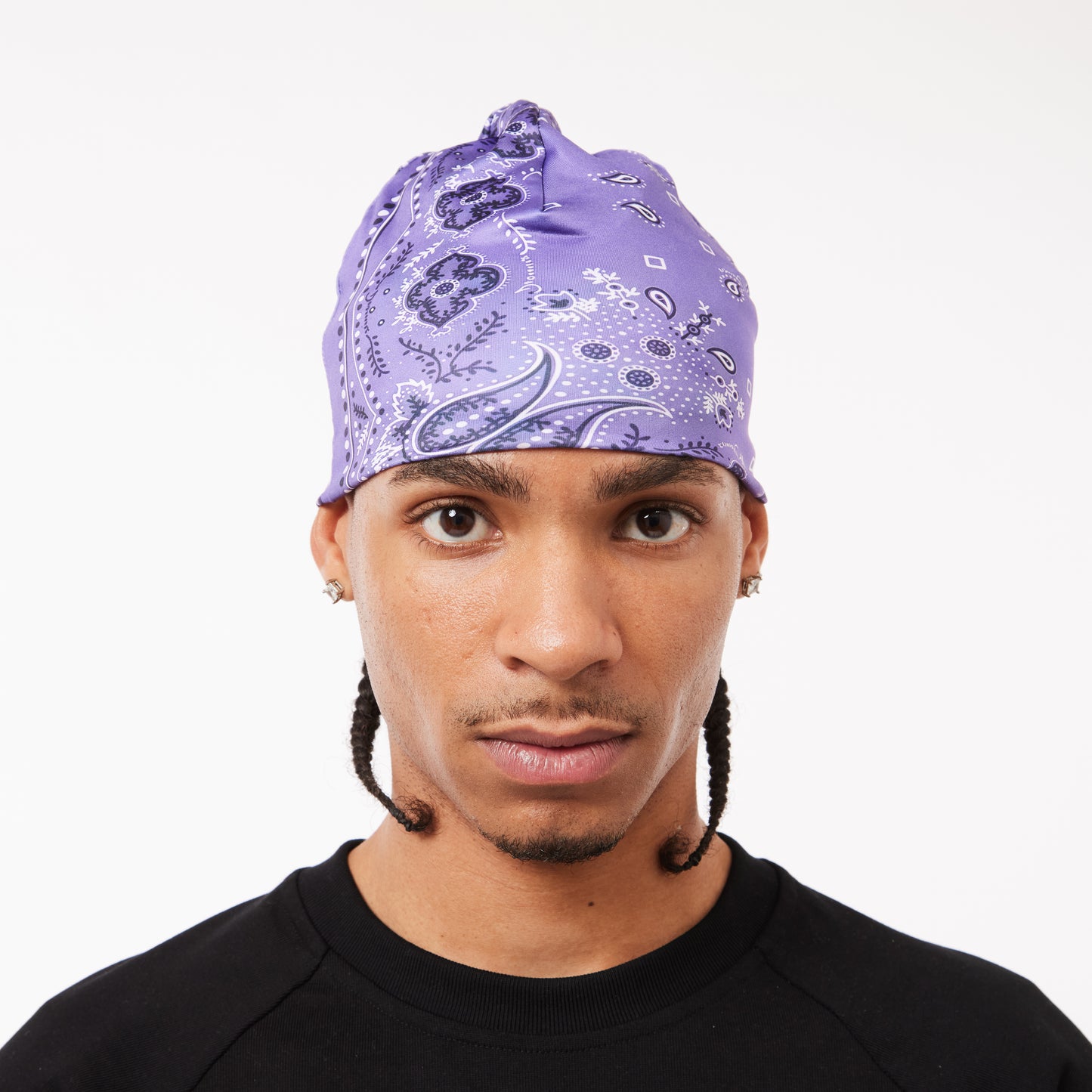 SKULL BEANIE - PURPLE BANDANA
