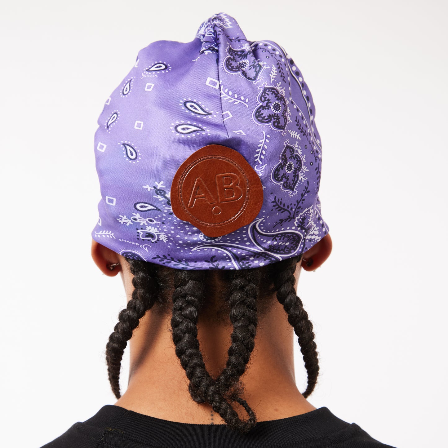 SKULL BEANIE - PURPLE BANDANA