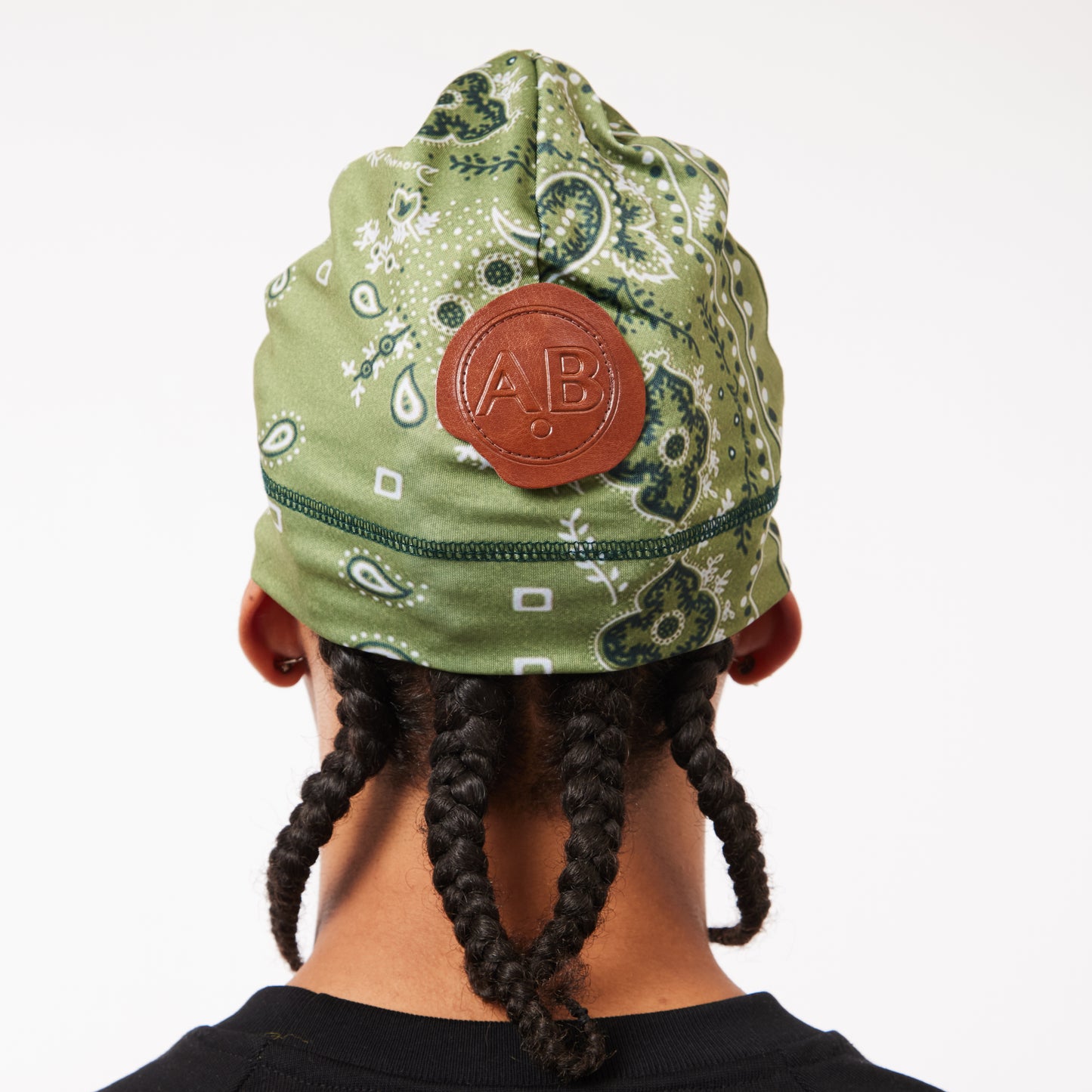 SKULL BEANIE - GREEN BANDANA