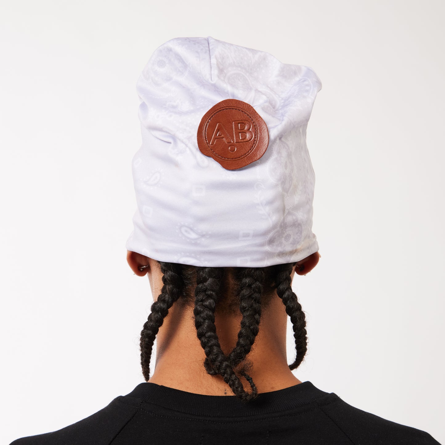 BIG SKULL BEANIE - SILVER WHITE BANDANA