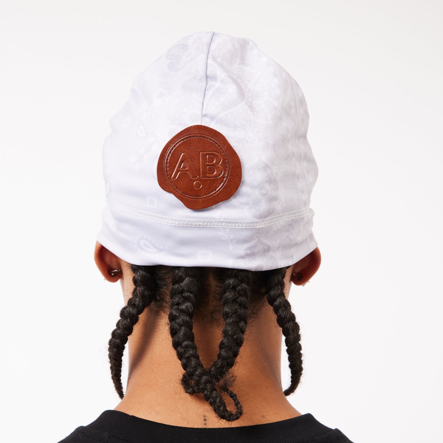 SKULL BEANIE - SILVER WHITE BANDANA
