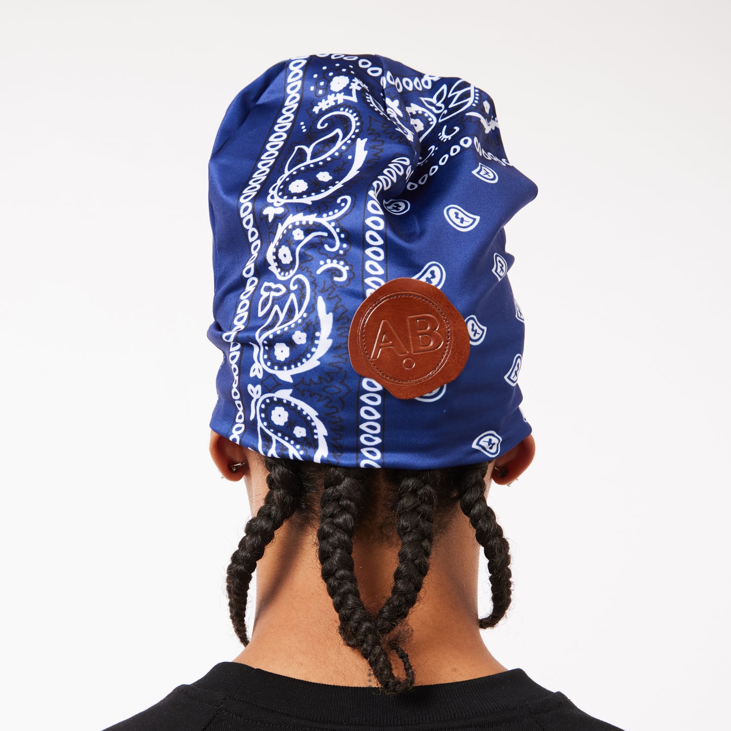 BIG SKULL BEANIE - BLUE BANDANA
