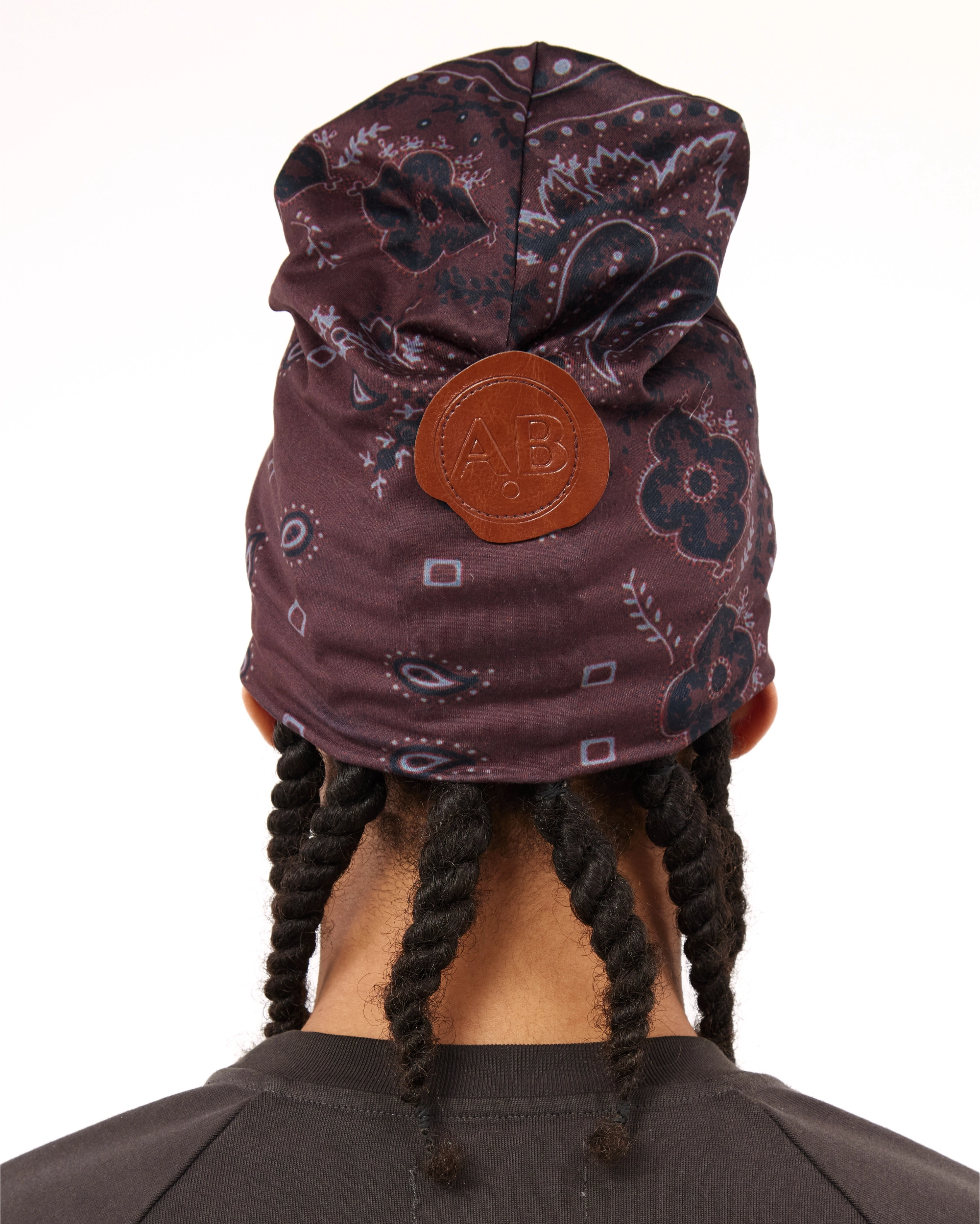 BIG SKULL BEANIE - BROWN BANDANA