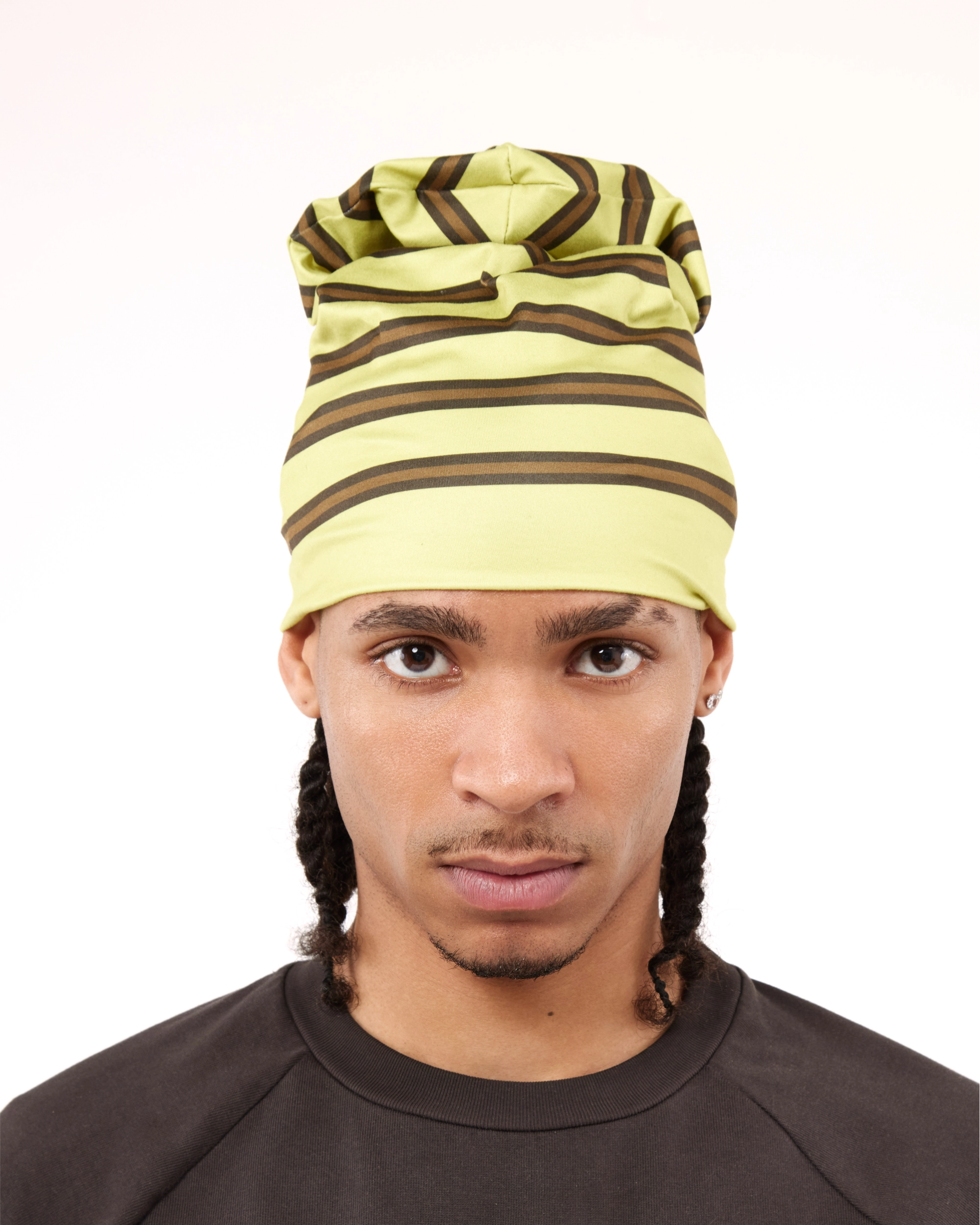 BIG SKULL BEANIE - YB STRIPPED