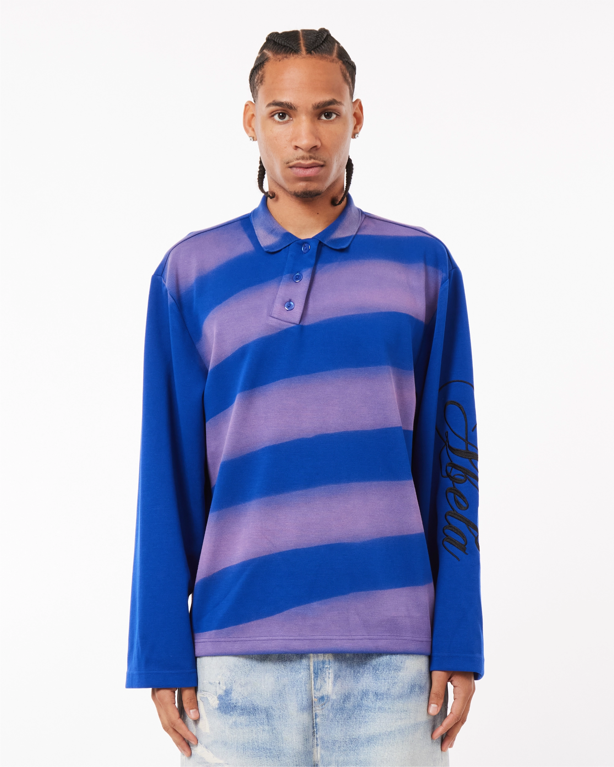 BLUE STRIPED POLO SHIRT