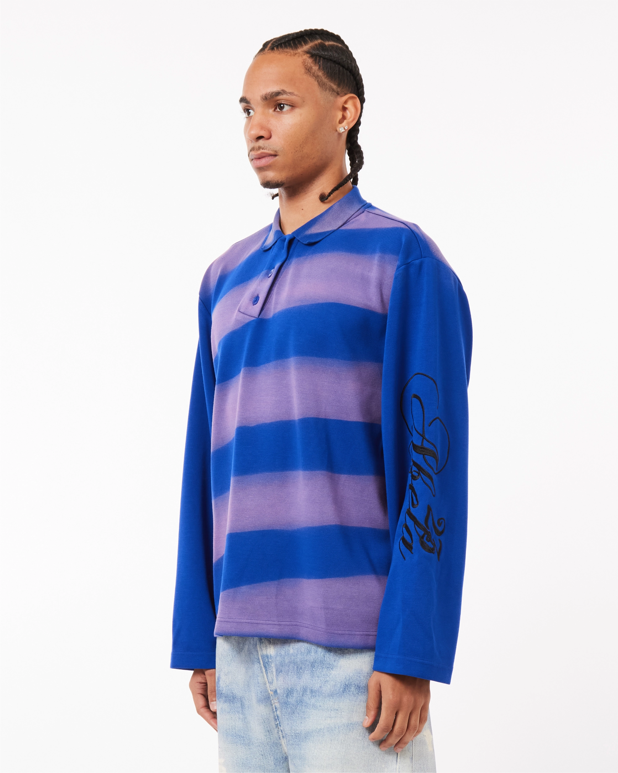 BLUE STRIPED POLO SHIRT