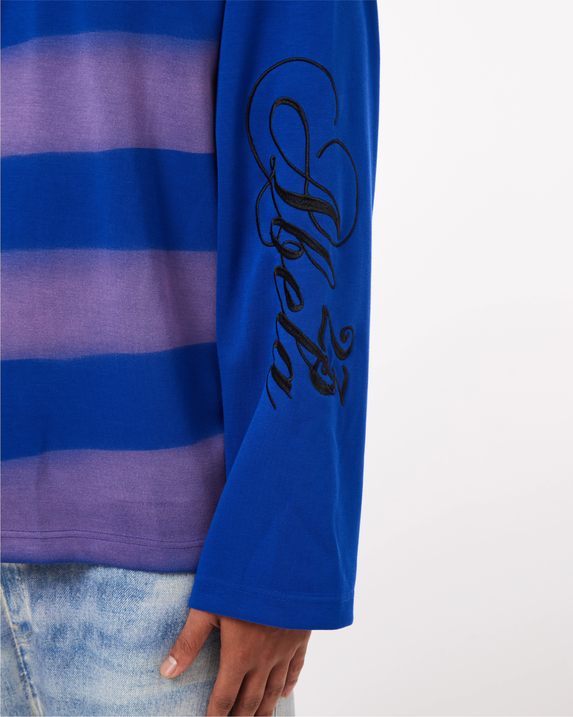 BLUE STRIPED POLO SHIRT