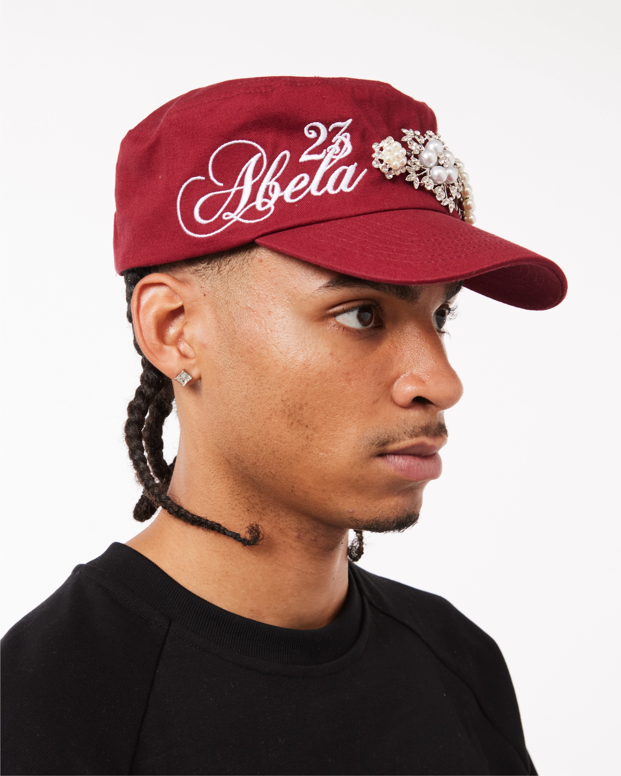 EMBELLISHMENT SIGNATURE CAP - BURGUNDY