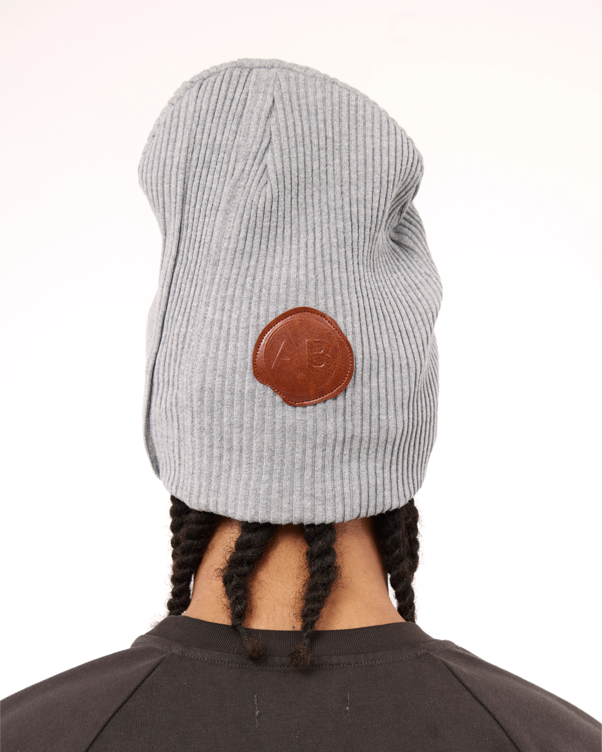 GREY RIB BEANIE