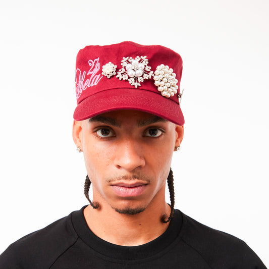 EMBELLISHMENT SIGNATURE CAP - BURGUNDY
