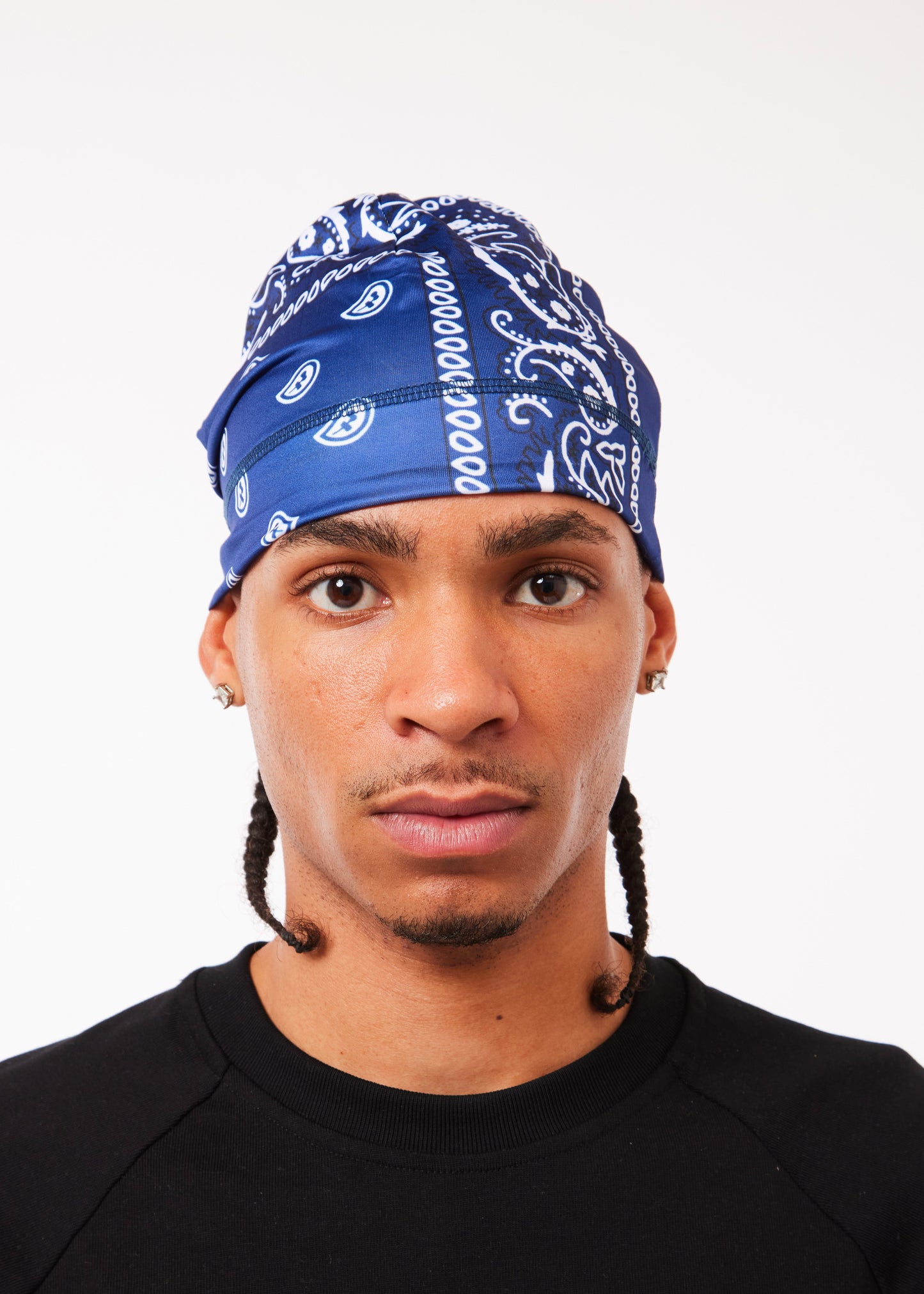 SKULL BEANIE - BLUE BANDANA