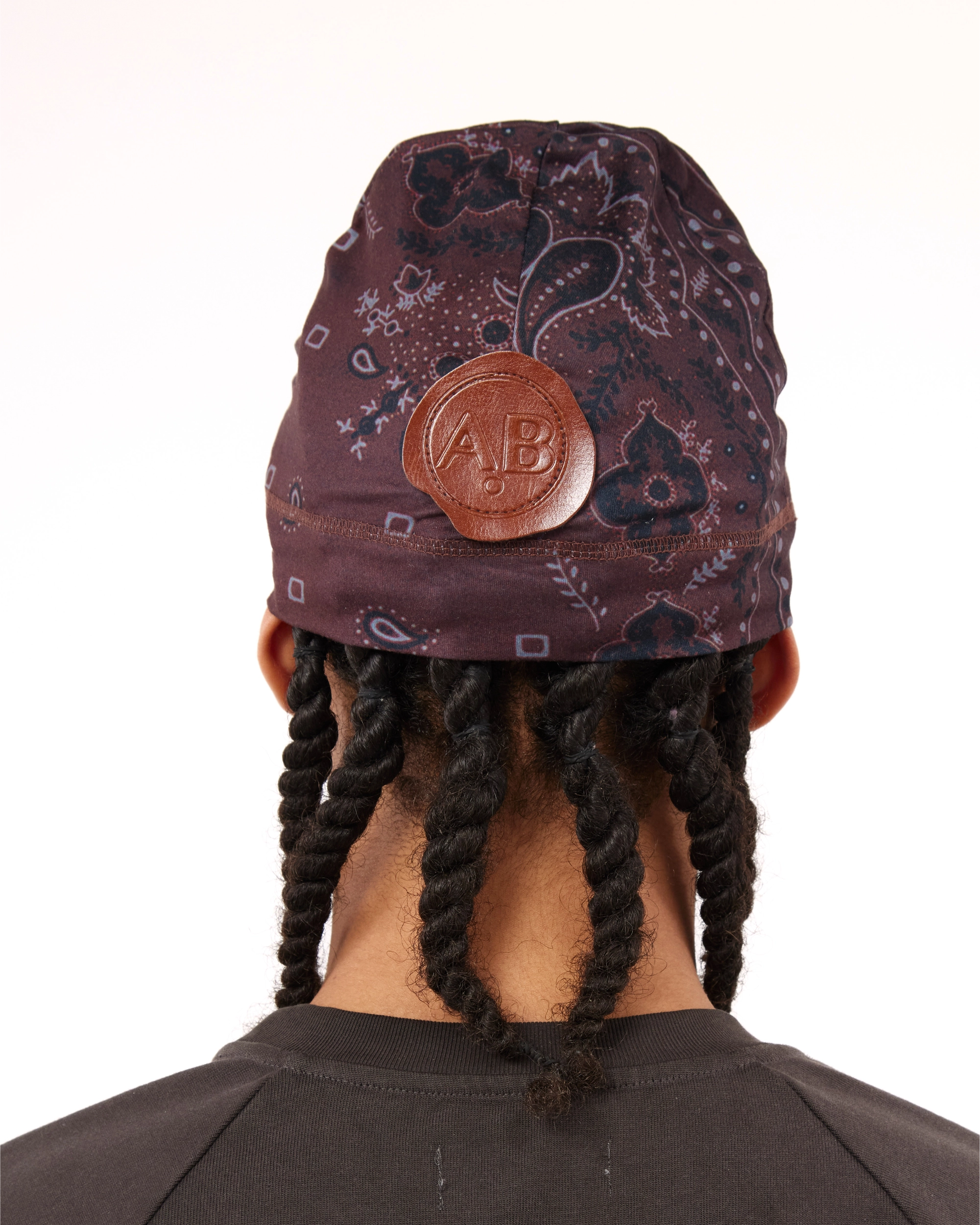 SKULL BEANIE - BROWN BANDANA