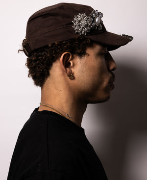 EMBELLISHMENT CAP - BROWN